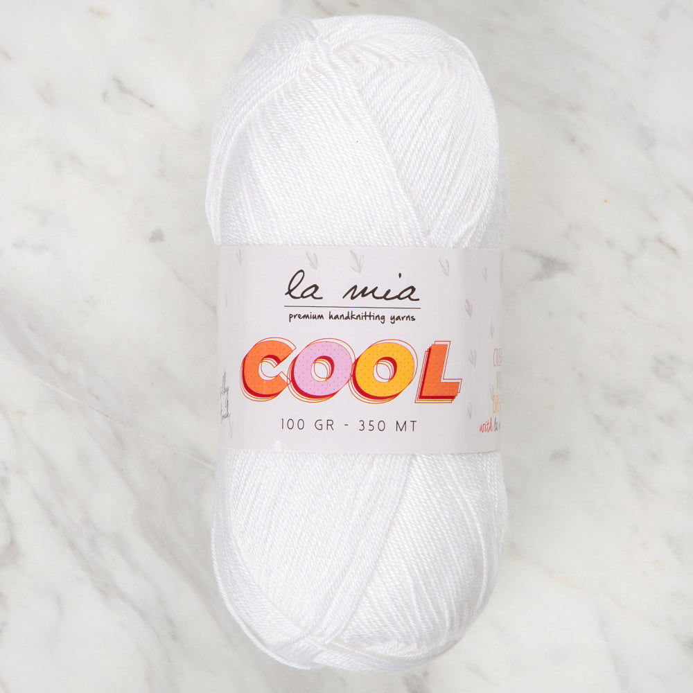 La Mia Cool Beyaz El Örgü İpi - L001